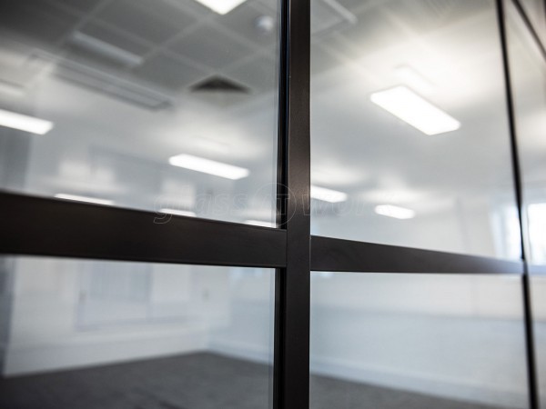 Orion Group (The City, London): T-Bar Metal Framed Glass Partitions Office Fitout