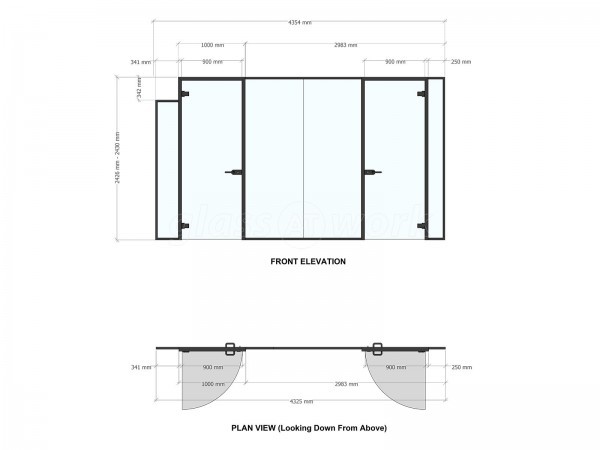 Ostro (Fitrovia, London): Three Sided Glass Meeting Room