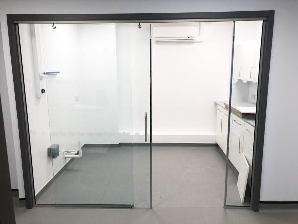 PJ Spillings [Builders] Ltd (Lowestoft, Suffolk): Glazed Office Screen With Framed Sliding Glass Door