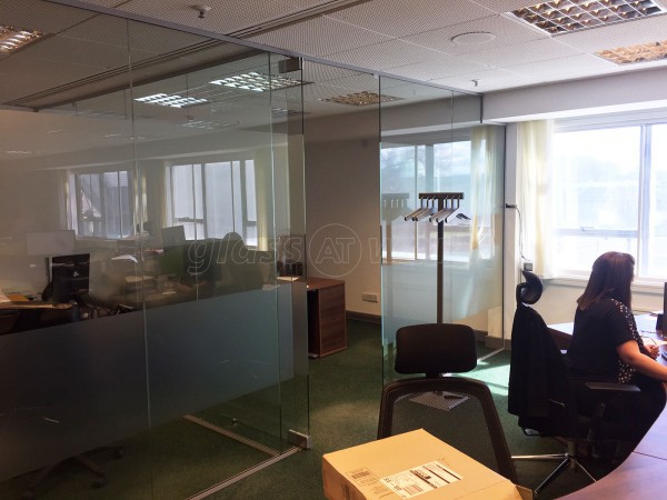 Partner Construction (Spennymoor, County Durham): Toughened Glass Partition Offices With Glazed Separating Wall