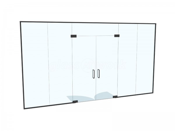 Powerline Property (Ruthin, Clwyd): Glass Screen With Double Doors