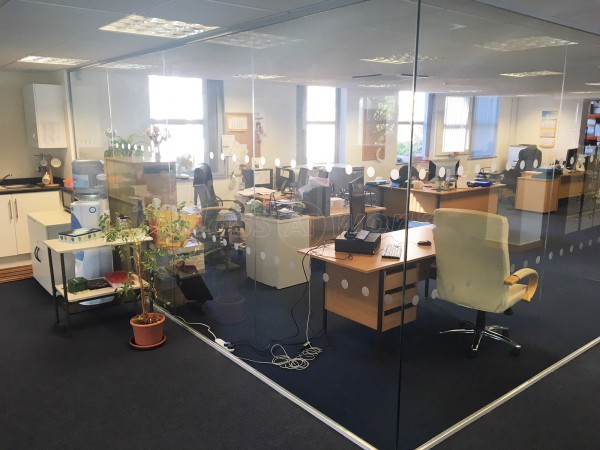 RJS Electronics Ltd (Bedford, Bedfordshire): Large Glass Corner Office With Double Doors