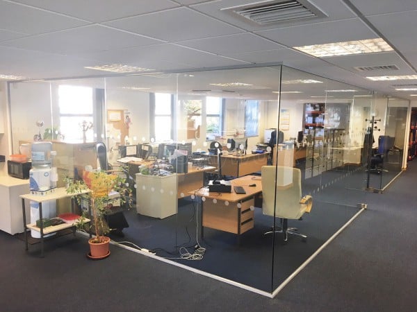 RJS Electronics Ltd (Bedford, Bedfordshire): Large Glass Corner Office With Double Doors