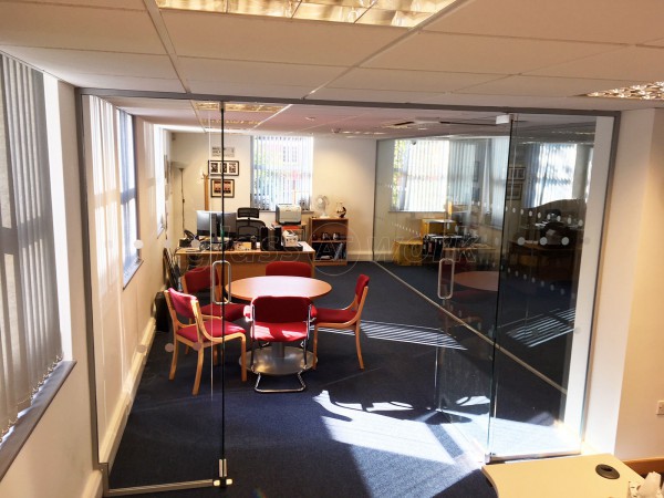 RJS Electronics Ltd (Bedford, Bedfordshire): Large Glass Corner Office With Double Doors