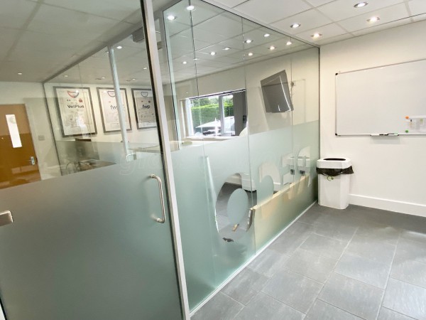 Reco Hoist (St Ives, Cambridgeshire): Laminated Acoustic Glass Offices With Logo