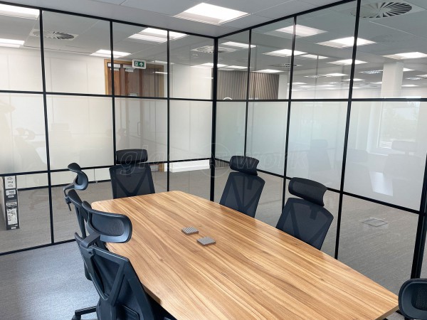 Remedian IT Solutions (Oldham, Greater Manchester): Acoustic T-Bar Banded Glass Corner Rooms