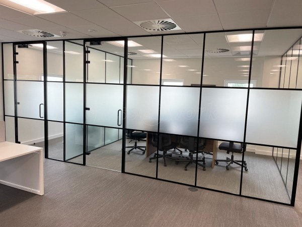 Remedian IT Solutions (Oldham, Greater Manchester): Acoustic T-Bar Banded Glass Corner Rooms