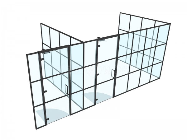Remedian IT Solutions (Oldham, Greater Manchester): Acoustic T-Bar Banded Glass Corner Rooms