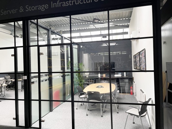 Restyle Systems (Bracknell, Berkshire): T-Bar Black Metal and Glass Framed Office Partitioning