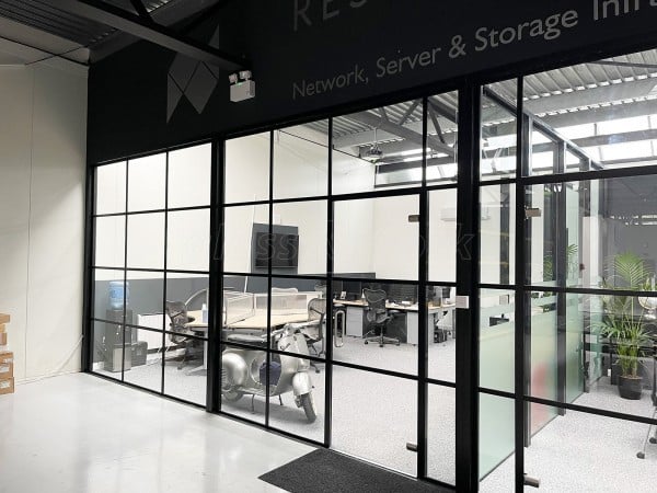 Restyle Systems (Bracknell, Berkshire): T-Bar Black Metal and Glass Framed Office Partitioning