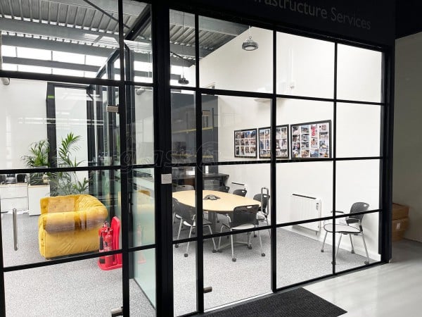 Restyle Systems (Bracknell, Berkshire): T-Bar Black Metal and Glass Framed Office Partitioning