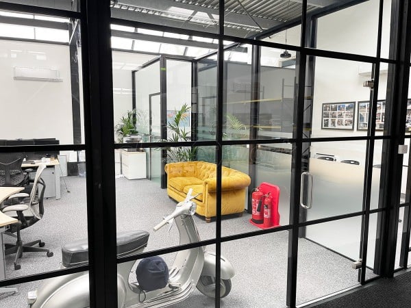 Restyle Systems (Bracknell, Berkshire): T-Bar Black Metal and Glass Framed Office Partitioning