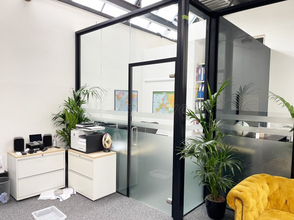 Restyle Systems (Bracknell, Berkshire): T-Bar Black Metal and Glass Framed Office Partitioning