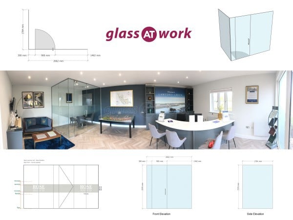 Rose Builders Ltd (Lawford, Essex): Toughened Glass Corner Room - Ideal For Office Isolation