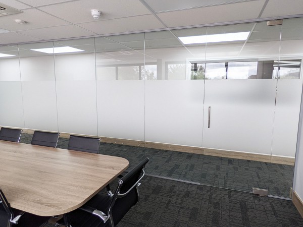 Roundel Kitchens (Washington, Tyne and Wear): Toughened Glass Office Wall With Frameless Door