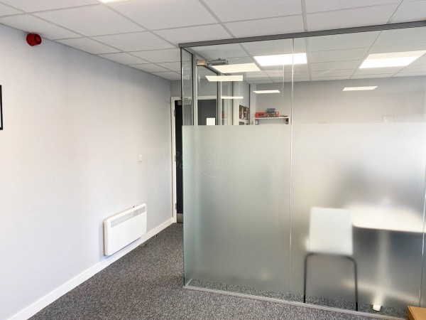 SAS Wireless (Aylesbury, Buckinghamshire): Glass Corner Office Pod With Window Film Frosting