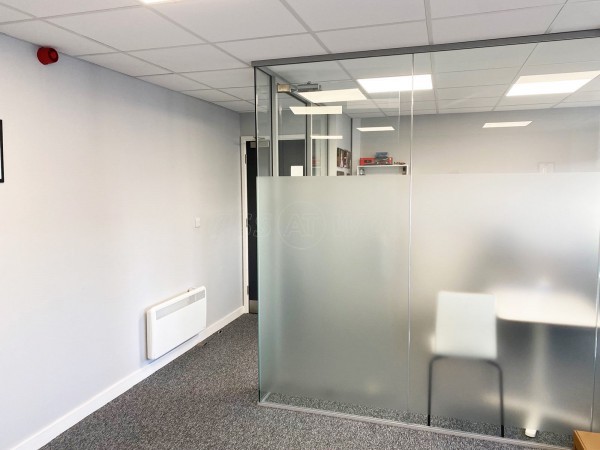 SAS Wireless (Aylesbury, Buckinghamshire): Glass Corner Office Pod With Window Film Frosting