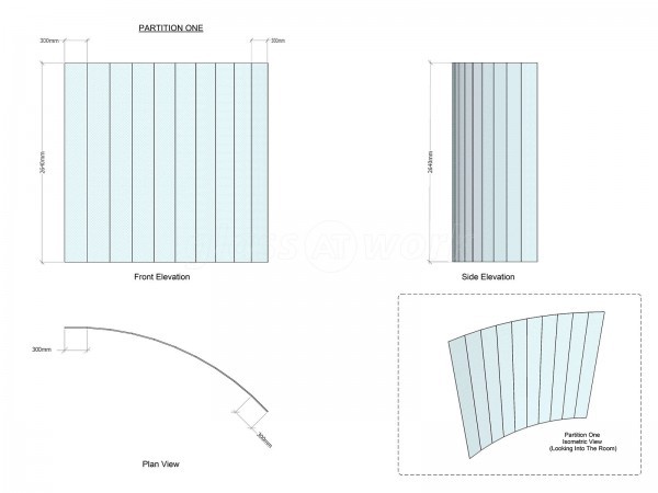 SBD Automotive (Milton Keynes, Buckinghamshire): Faceted Glass Office Partition [A Cost Effective Alternative To Curved]