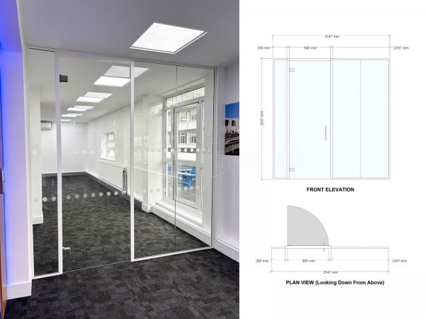 South Of England Investments (Liverpool, Merseyside): Glass Partition With White Frame