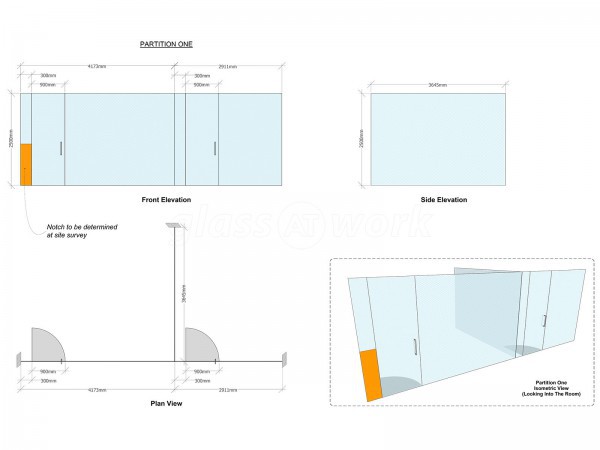 SRE London Ltd (Shoreditch, London): Glass Office Rooms With Notching & Shaping For Obstructions