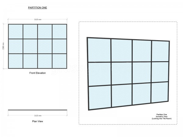 Shekhar Consultancy Ltd (Great Barr, Birmingham): Slimline T-Bar Industrial-Style Glazed Wall