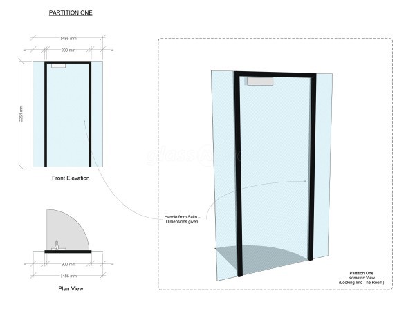 Siderise Insulation Limited (Maesteg, Bridgend): Glazed Office Door With Black Frame