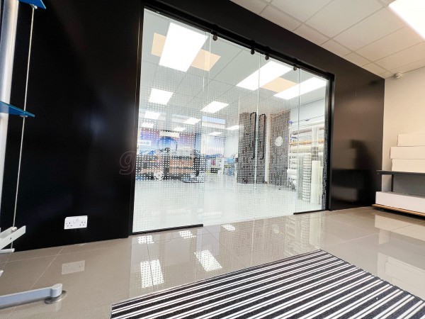 Signbox Ltd (Egham, Surrey): Glass Double Sliding Doors