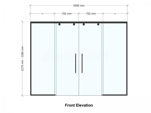 Signbox Ltd (Egham, Surrey): Glass Double Sliding Doors