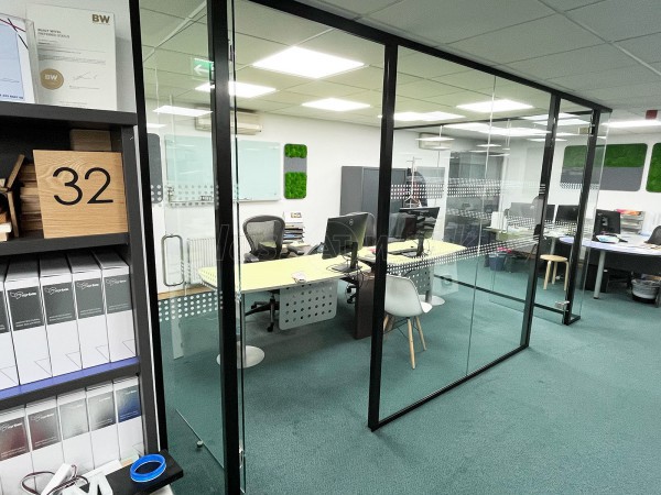 Signbox Ltd (Egham, Surrey): Glass Corner Office With Soundproofed Laminated Glazing