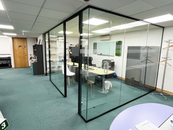 Signbox Ltd (Egham, Surrey): Glass Corner Office With Soundproofed Laminated Glazing