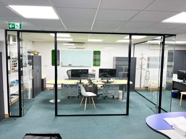 Signbox Ltd (Egham, Surrey): Glass Corner Office With Soundproofed Laminated Glazing