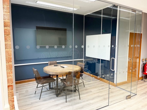 Signs Express (Norwich, Norfolk): Glass Office Interior Corner Room With Notching