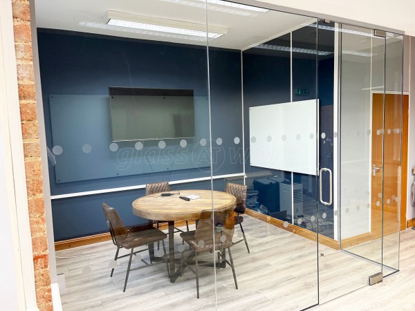 Signs Express (Norwich, Norfolk): Glass Office Interior Corner Room With Notching