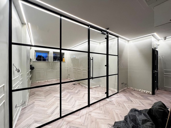 Simply Lettings (Hove, East Sussex): T-Bar Black Framed Heritage-Style Glass Partition
