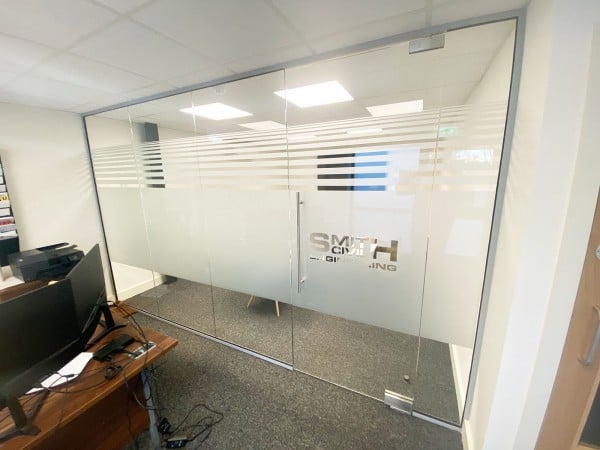 Smith Civil Engineering (Norwich, Norfolk): Toughened Glass Office Wall With Frameless Door