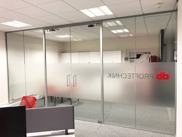 Pruftechnik Ltd (Lichfield, Staffordshire): Glass Office With Soundproof Glazing