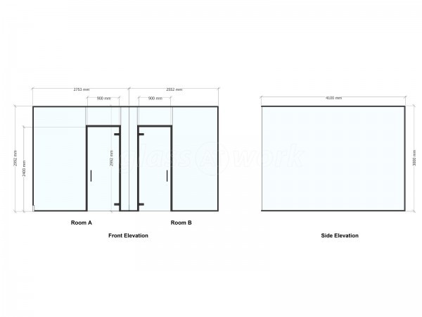 South Of England Investments (Liverpool, Merseyside): Glass Office Partitioning to Create Two Offices