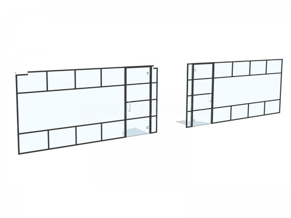Stef and Philips (Southgate, London): T-Bar Art Deco Glass Office Partitions