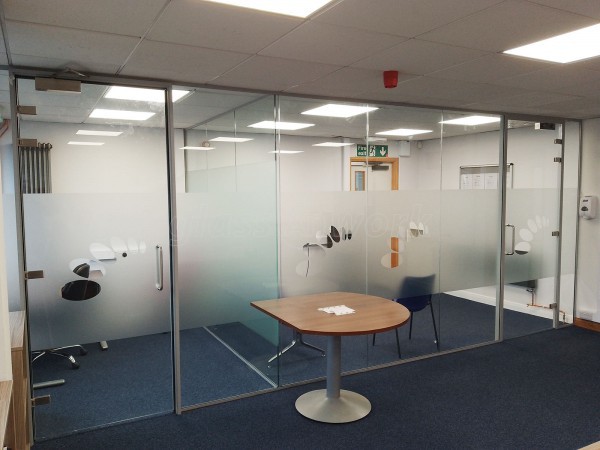 Sunflower Medical (Bradford, West Yorkshire): Acoustic Glass Office Partitions