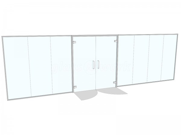 Syntax Integration (Marylebone, London): Glass Partition With Double Doors