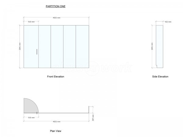 TQ Environmental (Ossett, West Yorkshire): Toughened Glass Office Partition