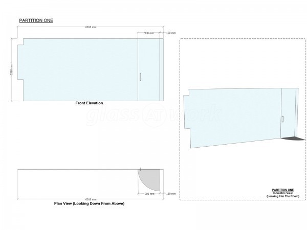 Tablebook Me Ltd (Hertford, Hertfordshire): Frameless Glass Office Screen With Bespoke Graphics