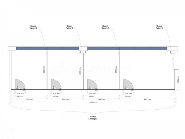 Tandem (Cardiff, Glamorgan): Glass Offices Using Acoustic Glazing