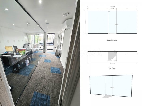 Tanners Homes (Epping Forest, Essex): Toughened Glass Office Partition