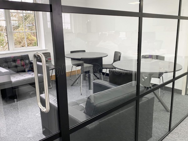 Technical Resources (Addlestone, Surrey): T-Bar Black Framed Glass Meeting Room