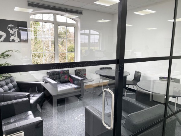 Technical Resources (Addlestone, Surrey): T-Bar Black Framed Glass Meeting Room