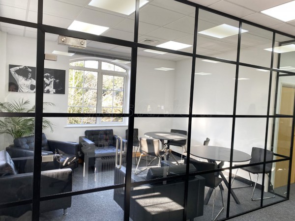 Technical Resources (Addlestone, Surrey): T-Bar Black Framed Glass Meeting Room