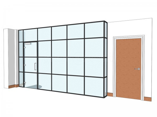Technical Resources (Addlestone, Surrey): T-Bar Black Framed Glass Meeting Room