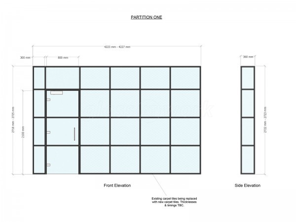 Technical Resources (Addlestone, Surrey): T-Bar Black Framed Glass Meeting Room