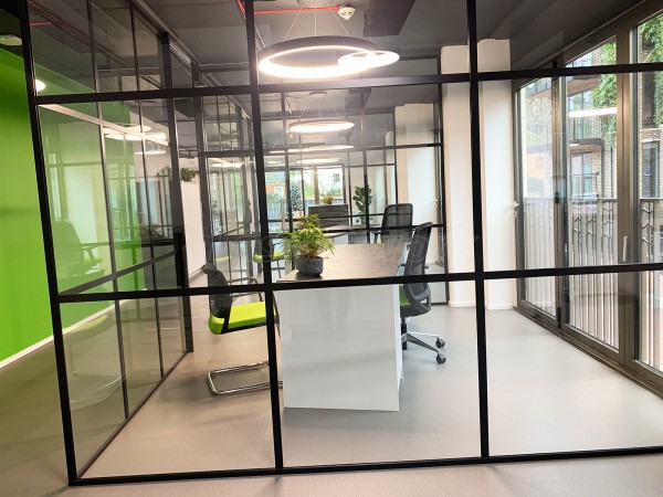 The Finance Hub (Tunbridge Wells, Kent): T-Bar Black Framed Glass Office Pods